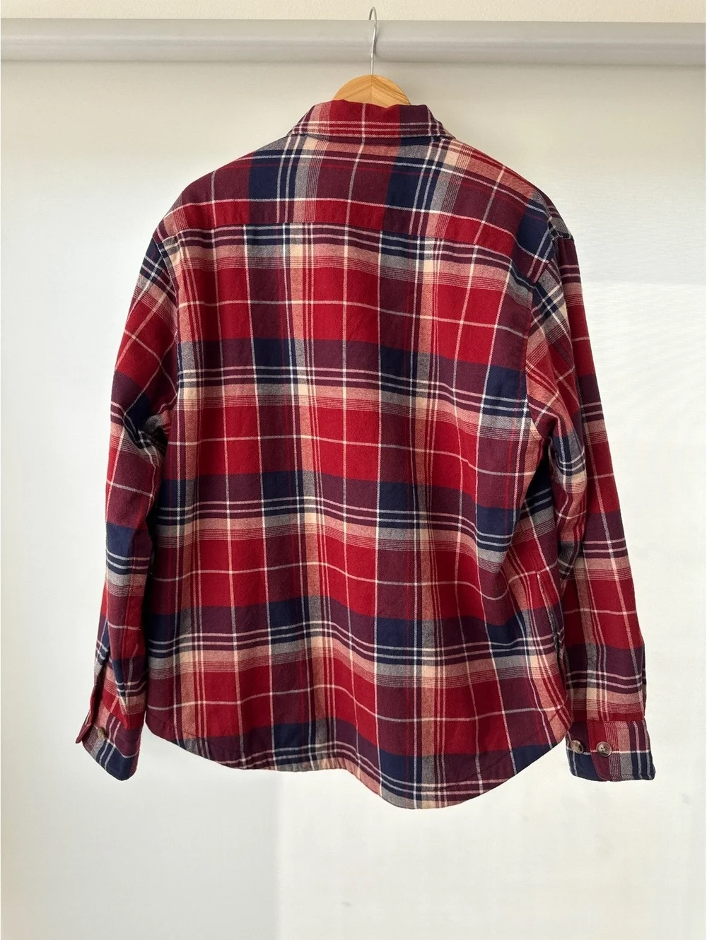 Bonobos Sherpa Lined Flannel Shirt Jacket Mens Large Plaid Stretch Shacket